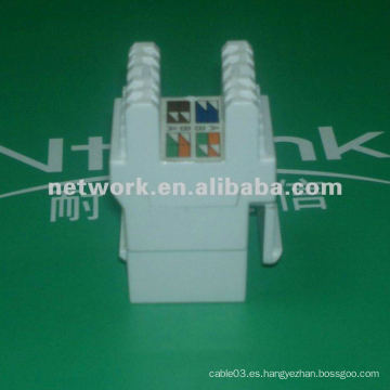 Blanco Cuerpo largo UTP Cat 5e RJ45 Keystone Jack